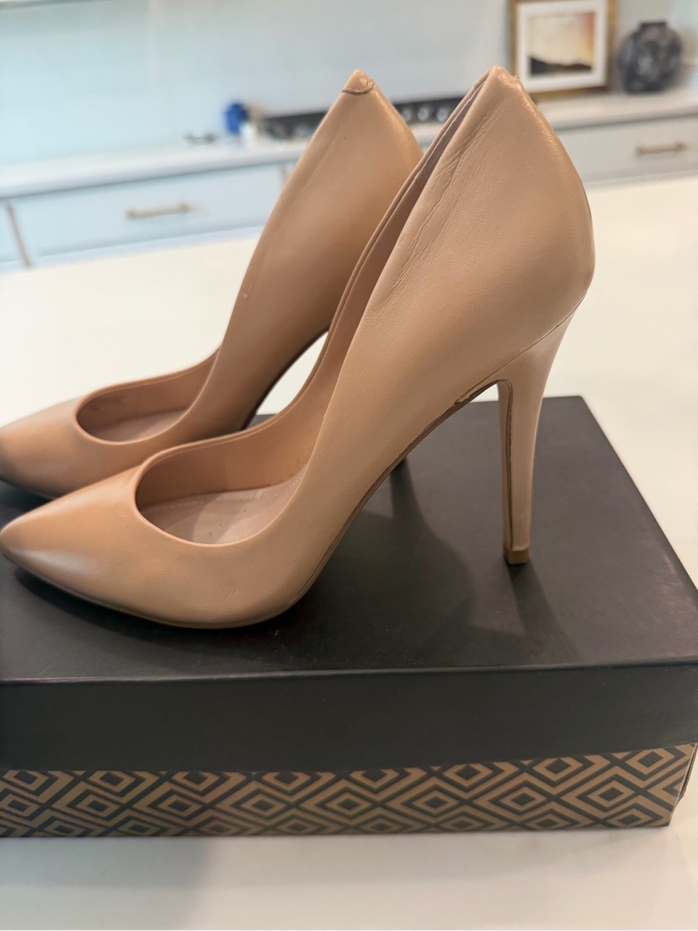 Charles by Charles David Women's Nude Pointed-Toe High Heel Pumps size 7
